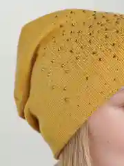 Желтый шапка женская с флисовой подкладкой Конверт