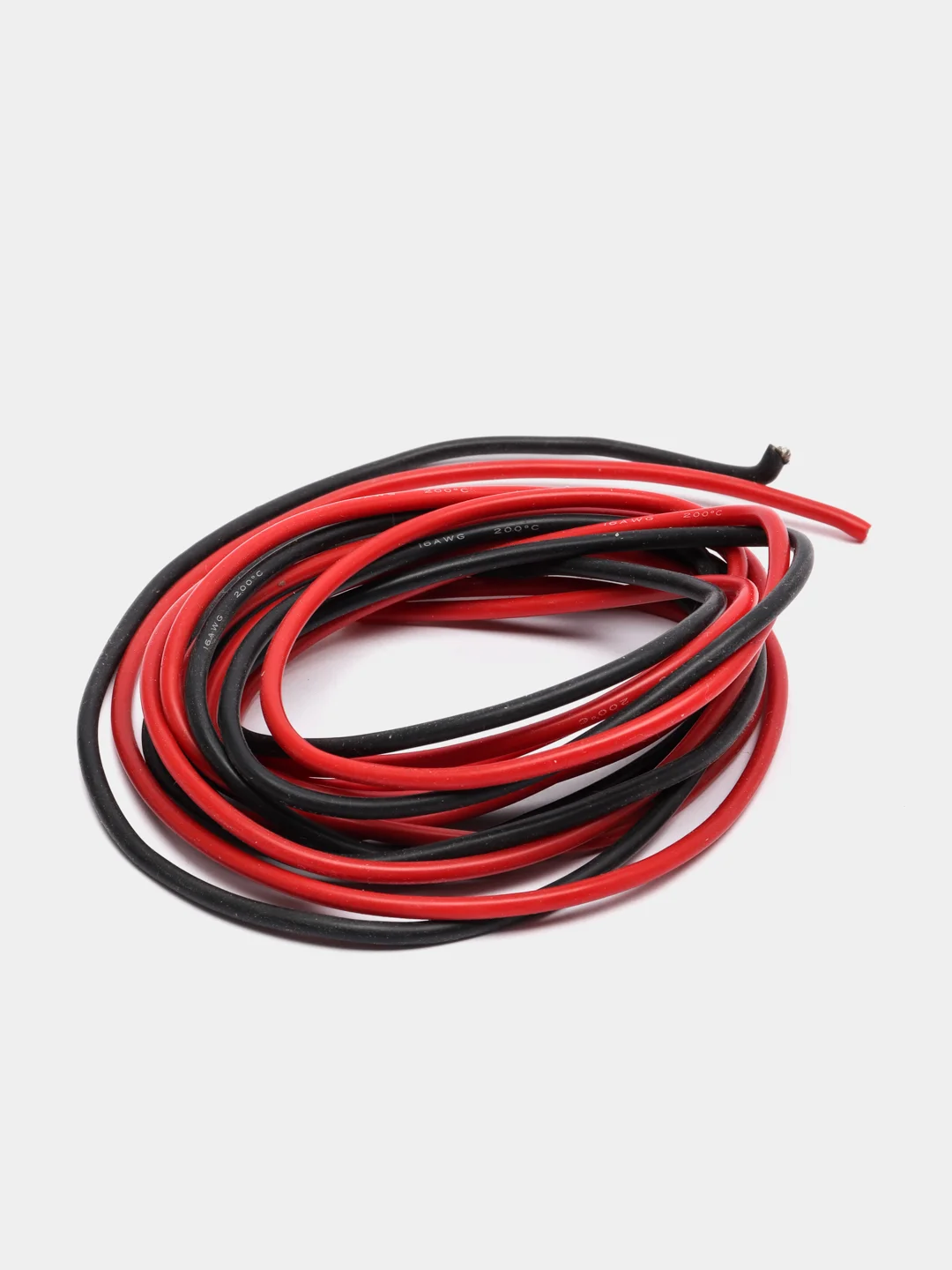 4 метра 16AWG провод силиконовый 1х1.3 мм2 (2м красный + 2м черный) луженая медь 252 жилы