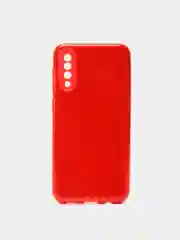 Красный чехол Samsung Galaxy A50 / A50s / A30s блестящий сияющий с защитой камеры