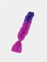 Фиолетовый цветная коса (канекалон) на резинке градиент