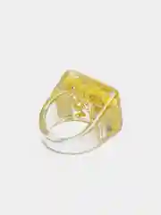 Желтый кольцо из смолы "Бисер и камушки"
