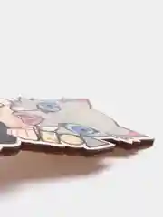 Деревянная фигурка по аниме "Клинок, рассекающий демонов" светящаяся, 8 см