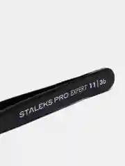 Пинцет скошенный для бровей Staleks Pro Expert 11 type 3b, 11/3, черный