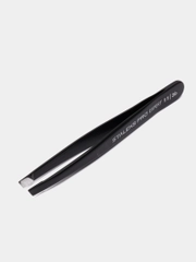 Пинцет скошенный для бровей Staleks Pro Expert 11 type 3b, 11/3, черный