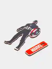 Деревянная фигурка по вселенной " MARVEL, Капитан Америка" светящаяся, 12 см