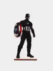 Деревянная фигурка по вселенной " MARVEL, Капитан Америка" светящаяся, 12 см