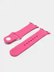 Фуксия силиконовый ремешок + защитная накладка со стеклом на корпус Apple Watch 38 mm