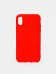 Красный чехол для Apple iPhone X / XS силиконовый, 14 цветов