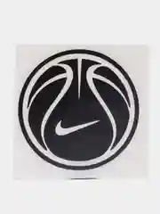 Черный голографический стикер на ноутбук или телефон "Мяч с логотипом Nike"