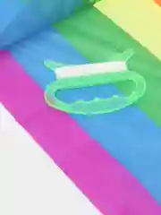 Воздушный змей цветной в полоску, с леской