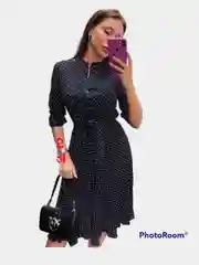 Черный платье женское, с плиссированной юбкой
