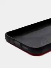 Красный чехол iPhone 12 Mini, 12 / 12 Pro, 12 Pro Max силиконовый "под кожу"