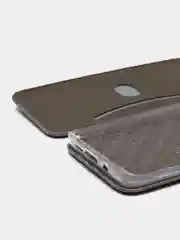 Серый чехол книжка из эко кожи для Xiaomi Redmi Note 8, 9, 10X, 10 Lite