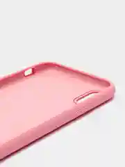 Розовый силиконовый чехол для Iphone, с логотипом