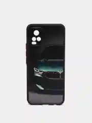 Зеленый чехол с ярким рисунком/принтом на Vivo V20 (Виво В20)
