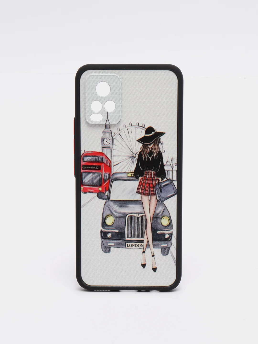 Белый чехол с ярким рисунком/принтом на Vivo V20 (Виво В20)
