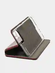 Бордовый чехол-книжка для Honor X8 4G (Хонор Х8 / Хонор Икс 8)