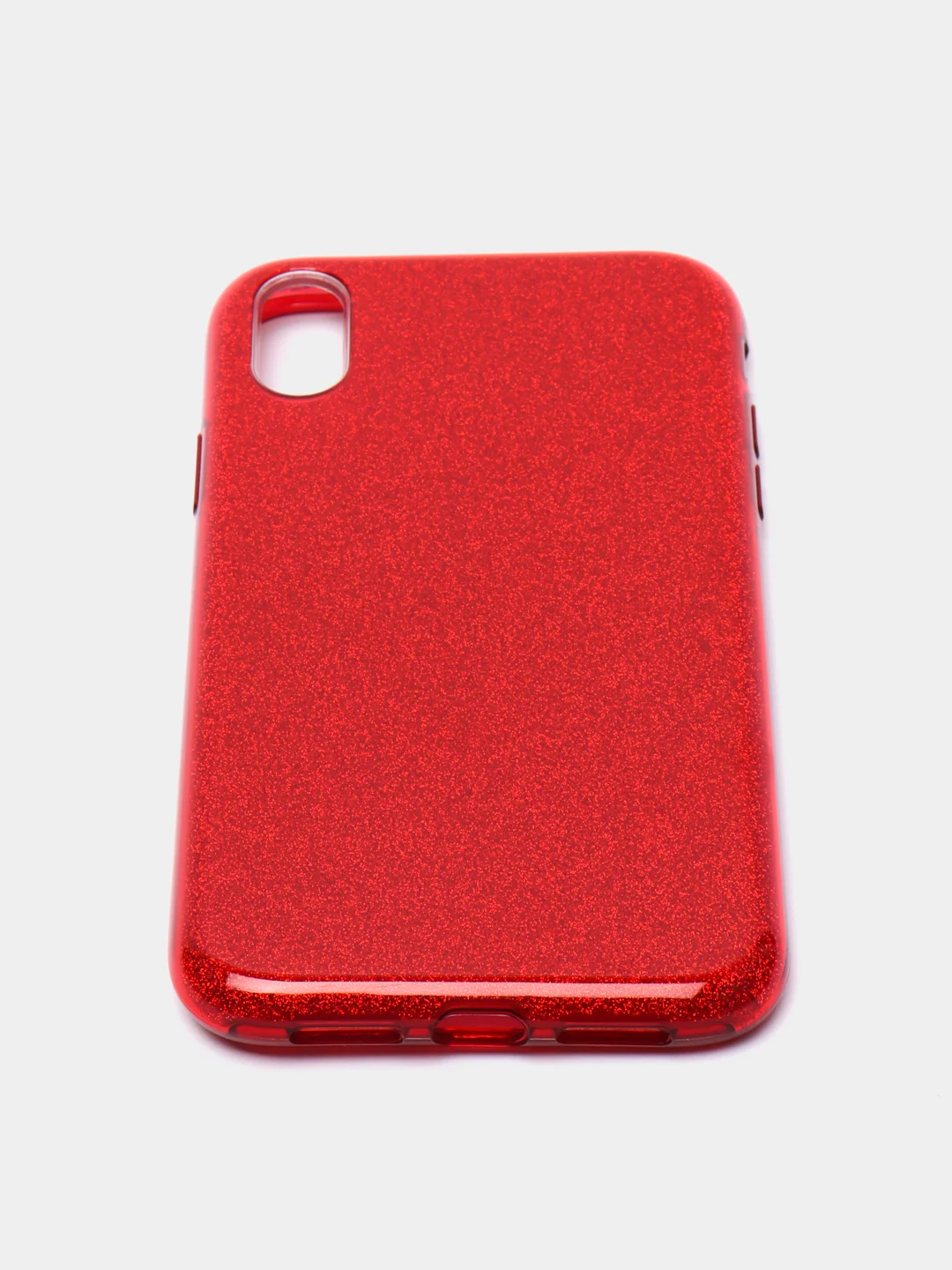 Красный чехол блестящий для iPhone XR, накладка c блестками