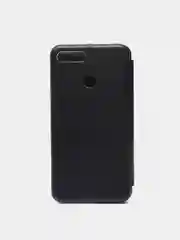 Черный чехол книжка Huawei Y6 2018 / Honor 7C / 7A Pro / Y6 Prime (Хуавей Хонор 7С / 7А Про)