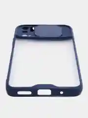 Темно-синий чехол с раздвижным окном для защиты камеры POCO M3 PRO / NOTE 10T