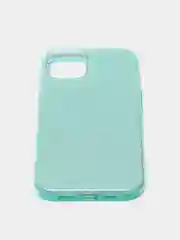 Бирюзовый чехол блестящий iPhone 13 накладка с блёстками