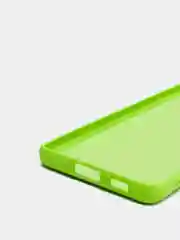 Лайм чехол для Samsung S21 Ultra с защитой камеры и бархатом внутри
