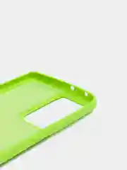 Лайм чехол для Samsung S21 Ultra с защитой камеры и бархатом внутри