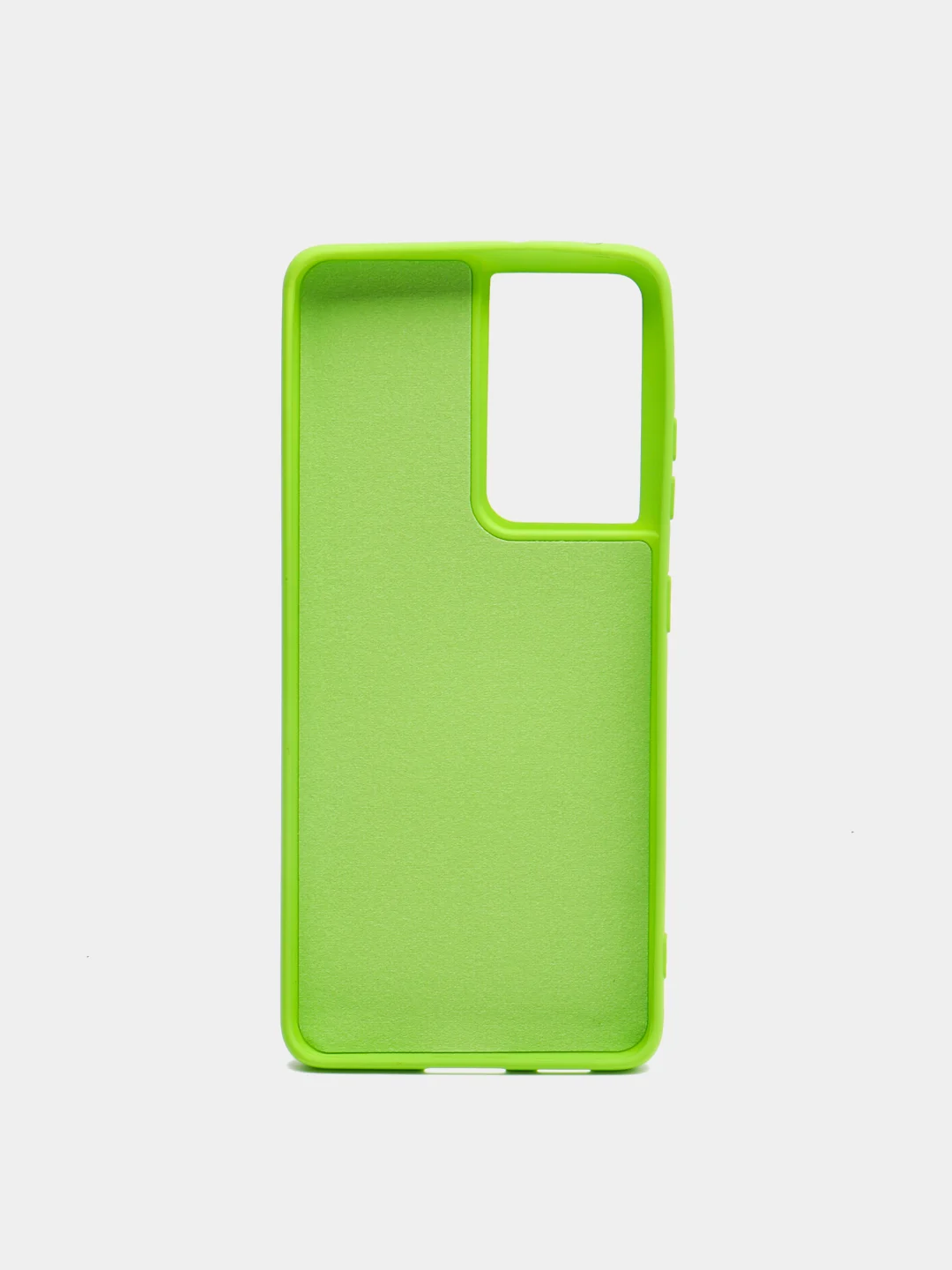 Лайм чехол для Samsung S21 Ultra с защитой камеры и бархатом внутри