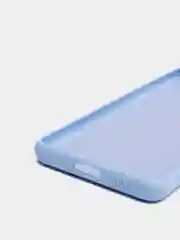 Голубой чехол для Samsung S21 Ultra с защитой камеры и бархатом внутри