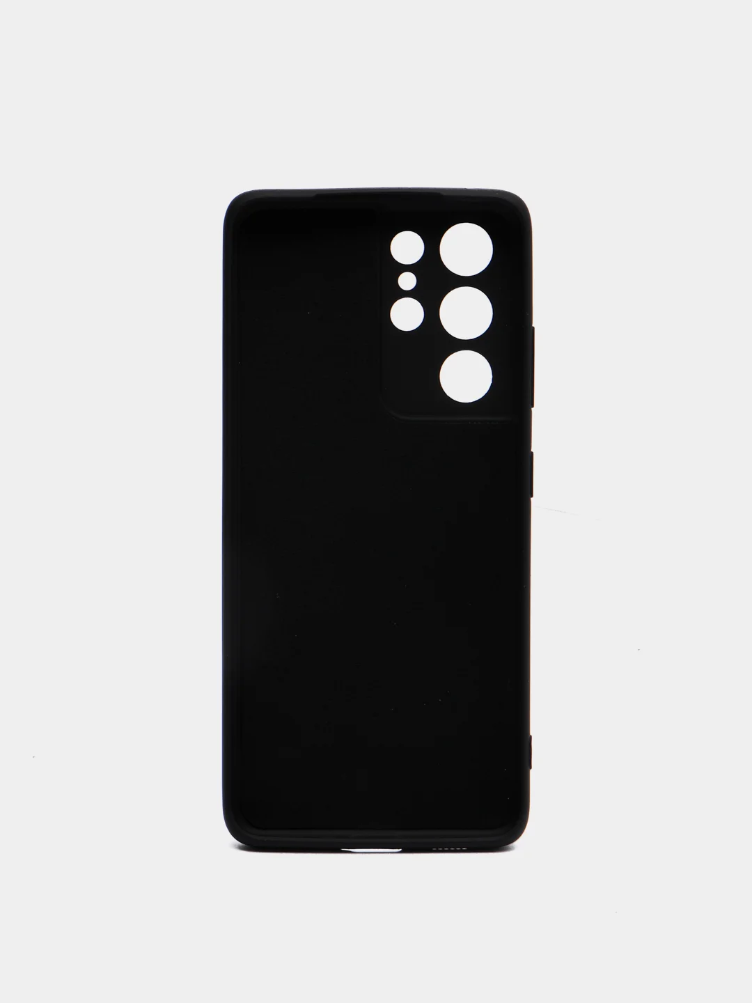 Черный чехол для Samsung S21 Ultra с защитой камеры и бархатом внутри