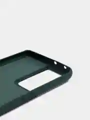 Тёмно-зелёный чехол для Samsung S21 Ultra с защитой камеры и бархатом внутри