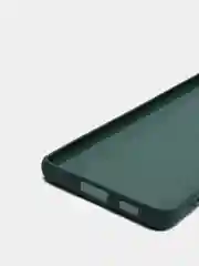 Тёмно-зелёный чехол для Samsung S21 Ultra с защитой камеры и бархатом внутри