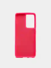 Фуксия чехол для Samsung S21 Ultra с защитой камеры и бархатом внутри