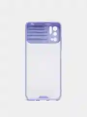 Сиреневый чехол с раздвижным окном для защиты камеры POCO M3 PRO / NOTE 10T