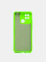 Салатовый чехол с защитой камеры и бархатом внутри REDMI 10C / POCO C40