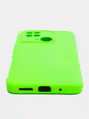 Салатовый чехол с защитой камеры и бархатом внутри REDMI 10C / POCO C40