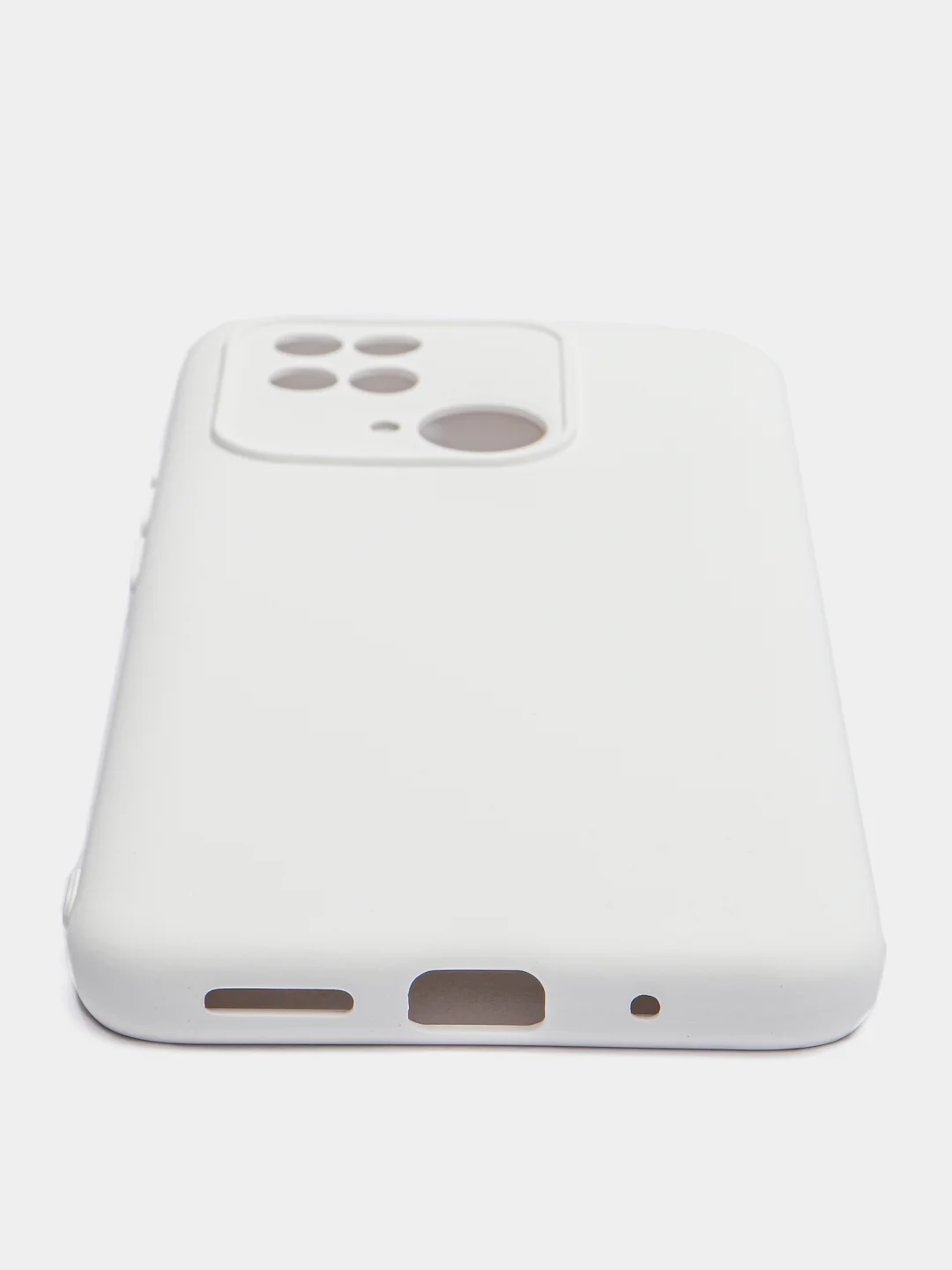 Белый чехол с защитой камеры и бархатом внутри REDMI 10C / POCO C40