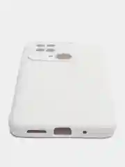 Белый чехол с защитой камеры и бархатом внутри REDMI 10C / POCO C40