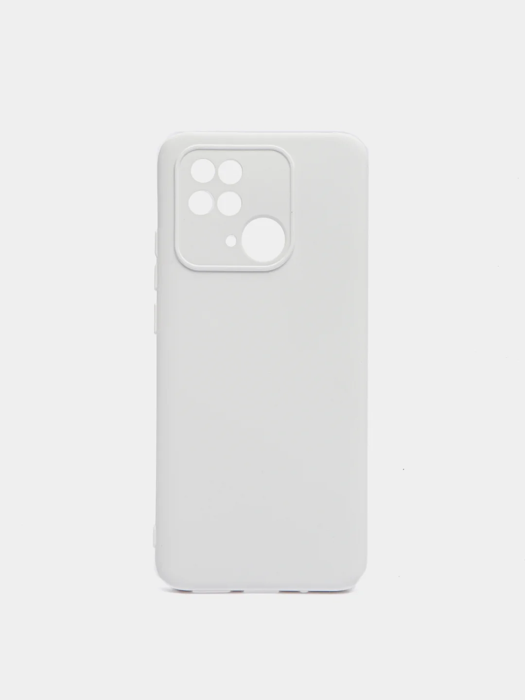 Белый чехол с защитой камеры и бархатом внутри REDMI 10C / POCO C40