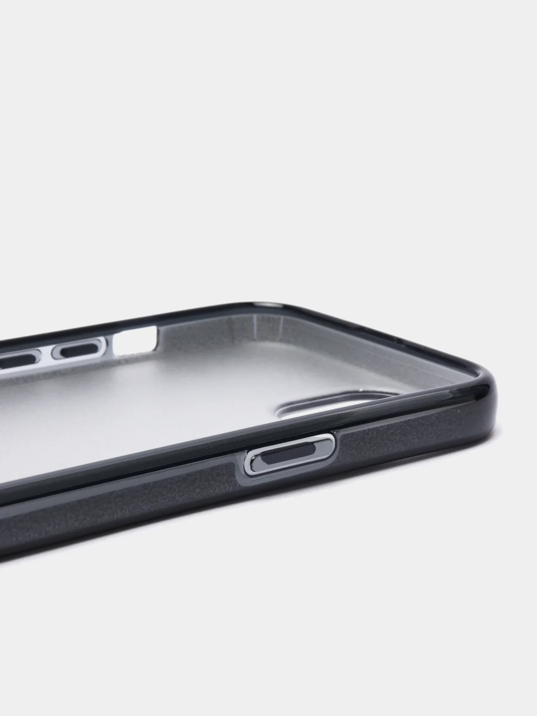 Угольный чехол блестящий iPhone 13 накладка с блёстками
