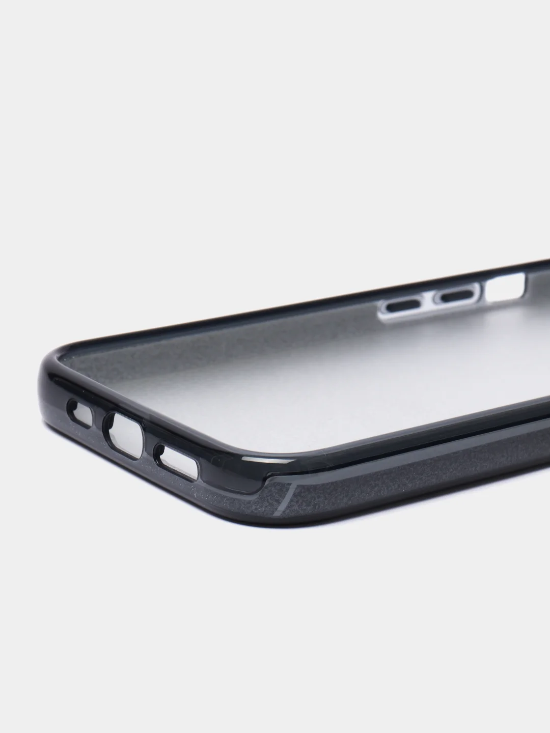 Угольный чехол блестящий iPhone 13 накладка с блёстками