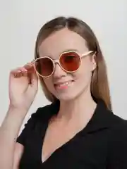 Бежевый меланж солнцезащитные очки женские