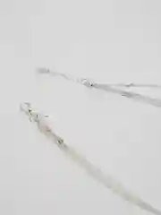 Серебряный ярусное ожерелье-цепь с подвесками