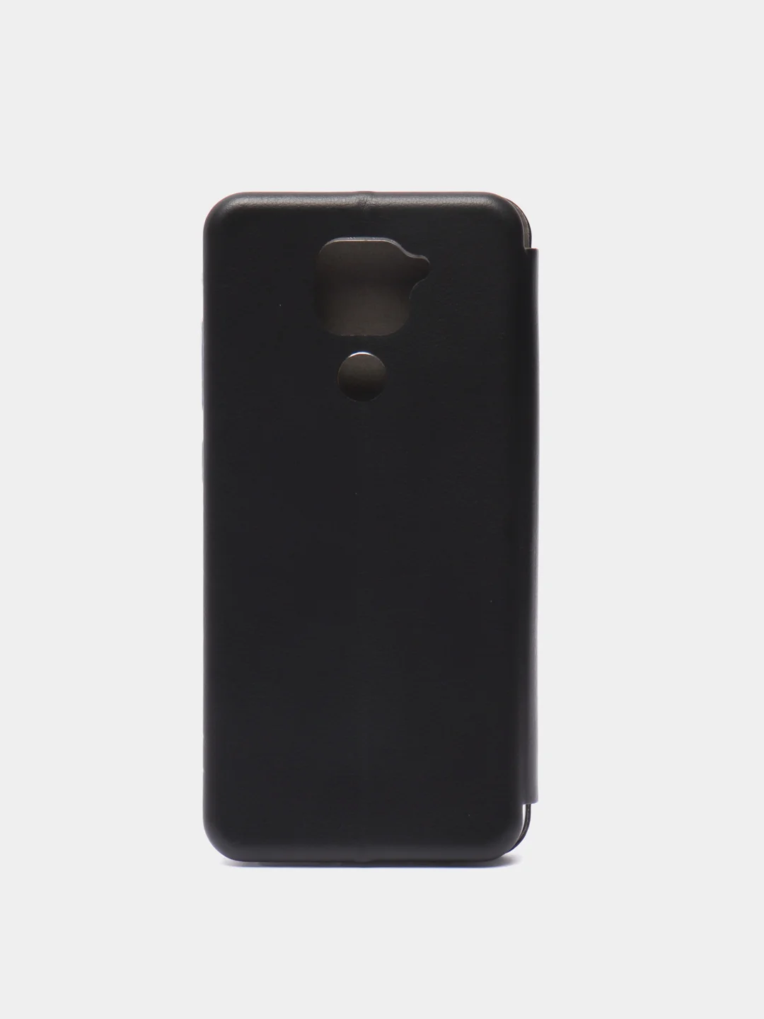 Черный чехол книжка для Xiaomi Redmi Note 9 c функцией подставки