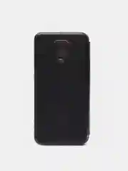 Черный чехол книжка для Xiaomi Redmi Note 9 c функцией подставки