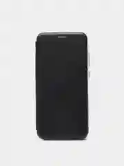 Черный чехол книжка для Xiaomi Redmi Note 9 c функцией подставки