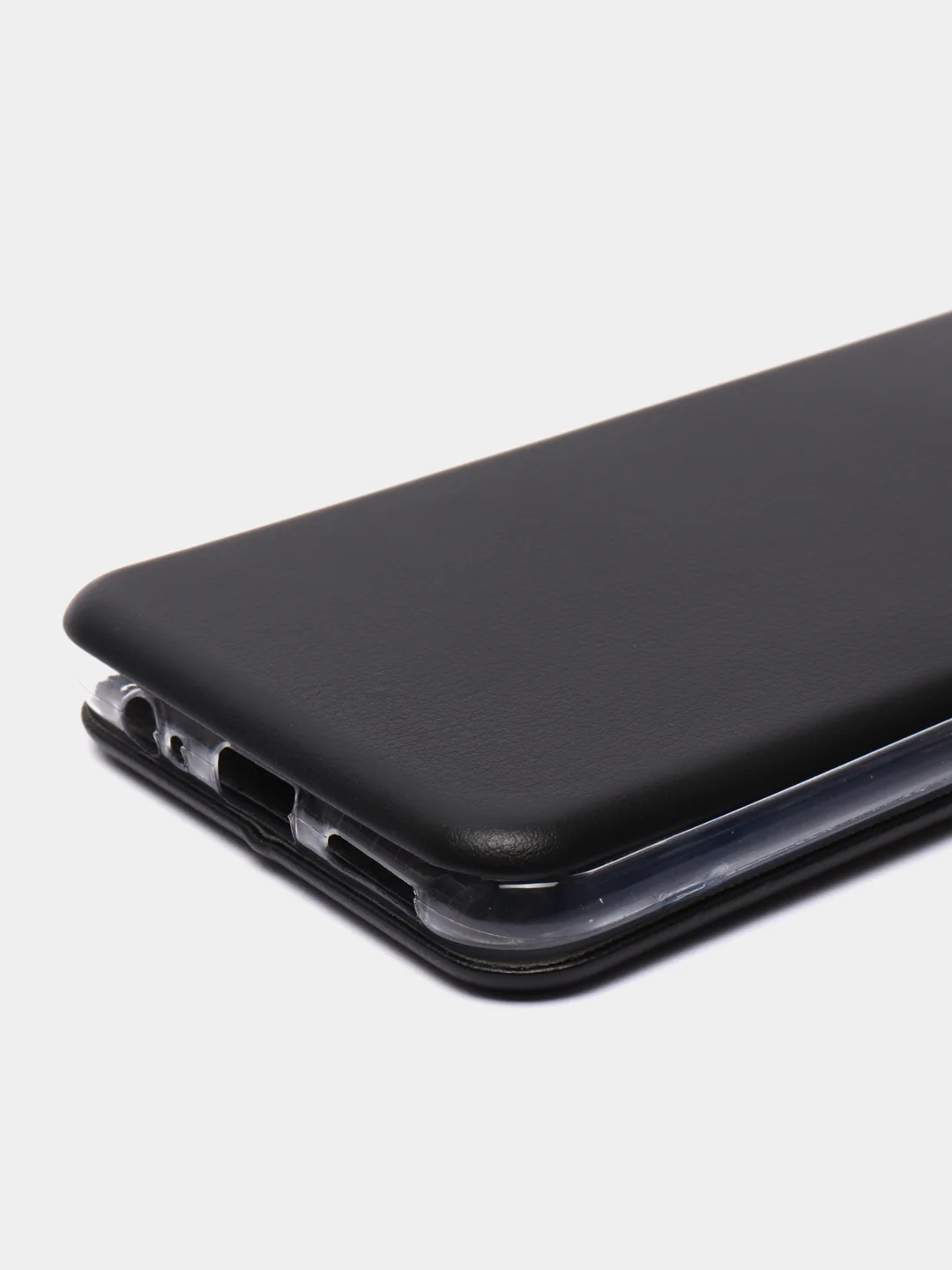 Черный чехол книжка для Xiaomi Redmi Note 9 c функцией подставки