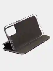 Серебряный чехол книжка Xiaomi Redmi Note 11 4G, Redmi Note 11S на магните с функцией подставки