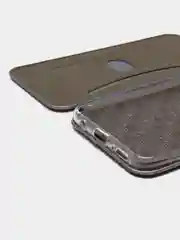 Серебряный чехол-книжка Samsung Galaxy A40 (Самсунг Галакси А40)