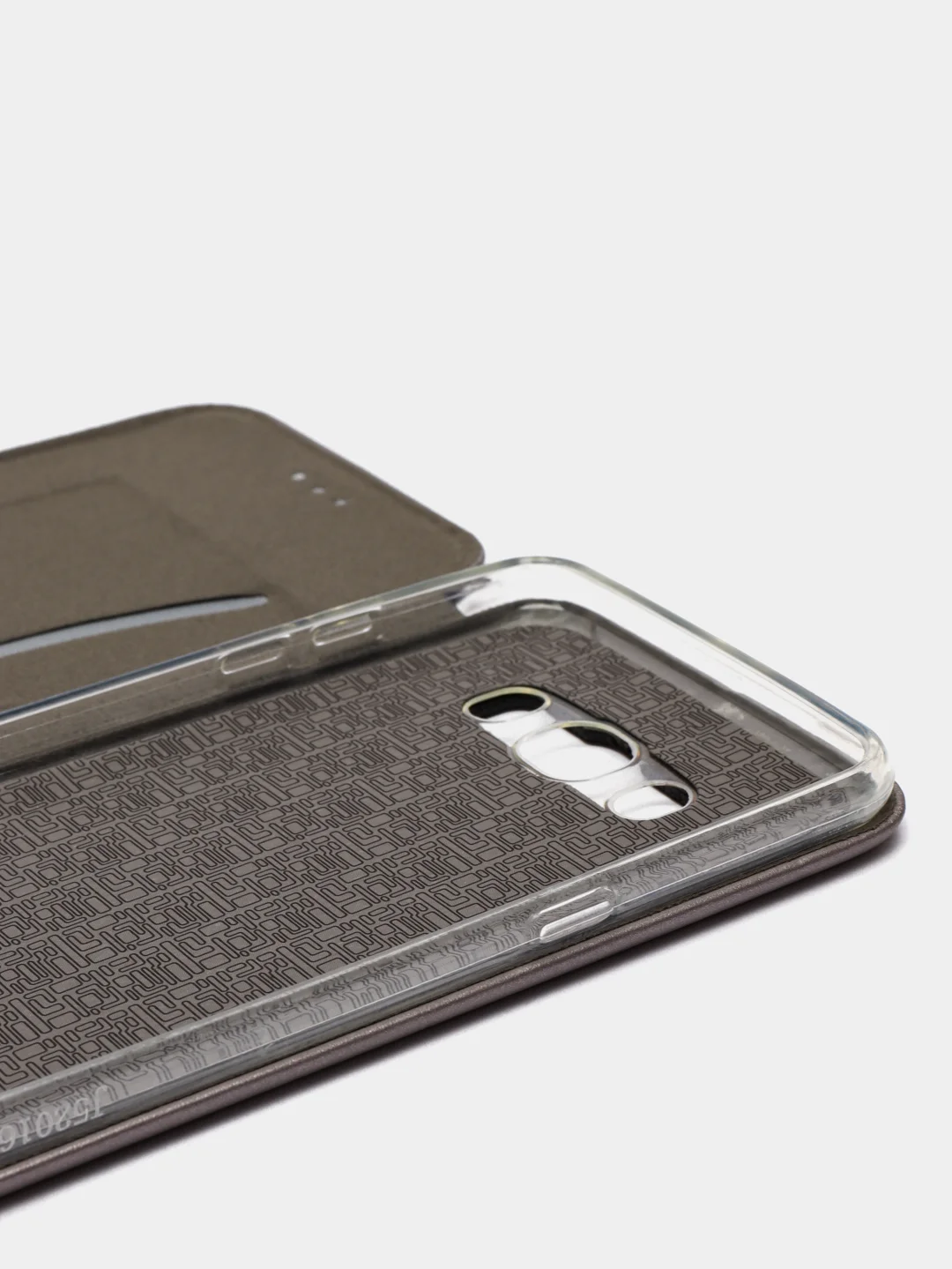 Серебряный чехол книжка на Samsung Galaxy J5 2016 (J510), Самсунг Галакси Джи 5 2016 (Джи 510)